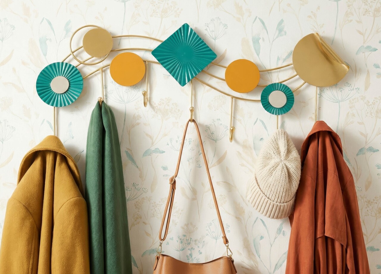 Cuier de perete, Mauro Ferretti, Sunday, 70x5.5x29.5 cm, metal, multicolor - imagine 7